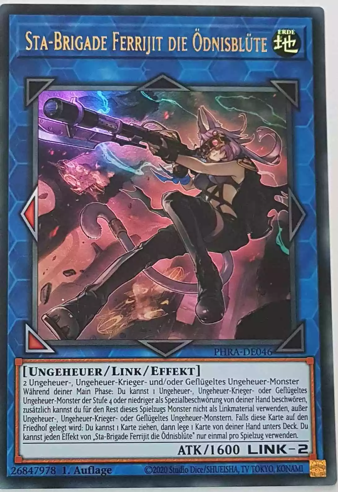 Sta-Brigade Ferrijit die Ödnisblüte PHRA-DE046 ist in Ultra Rare Yu-Gi-Oh Karte aus Phantom Rage 1. Auflage
