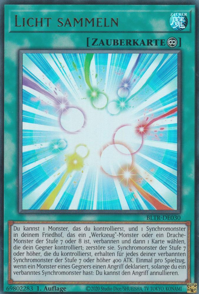 Licht sammeln BLTR-DE030 ist in Ultra Rare Yu-Gi-Oh Karte aus Battles of Legend Terminal Revenge 1.Auflage