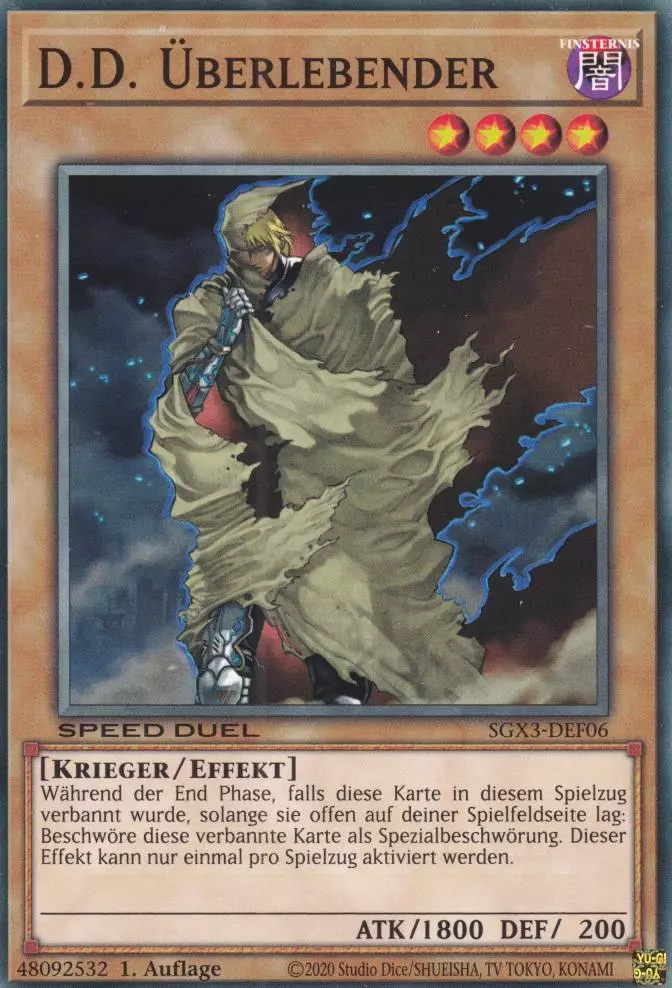 D.D. Überlebender SGX3-DEF06 ist in Common Yu-Gi-Oh Karte aus Speed Duel GX: Duelists of Shadows 1.Auflage