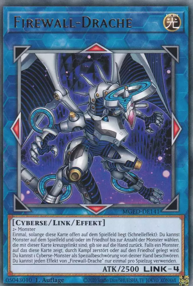 Firewall-Drache (alternativ art) MGED-DE141 ist in Rare Yu-Gi-Oh Karte aus Maximum Gold El Dorado 1.Auflage