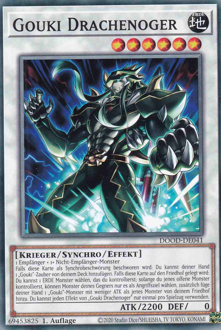 Gouki Drachenoger DOOD-DE041 ist in Common Yu-Gi-Oh Karte aus Doom of Dimensions 1.Auflage