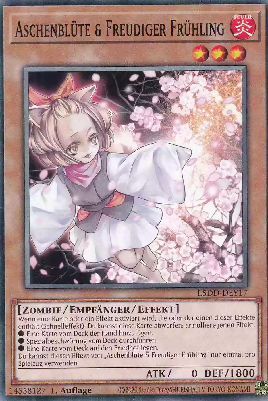 Aschenblüte & Freudiger Frühling L5DD-DEY17 ist in Common Yu-Gi-Oh Karte aus Legendary 5D’s Decks 1.Auflage