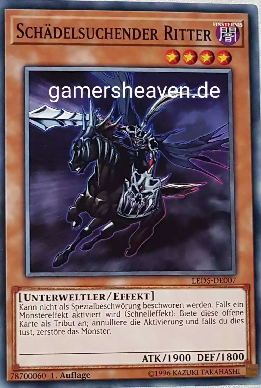 Schädelsuchender Ritter LED5-DE007 ist in Common aus Legendary Duelists: Immortal Destiny 1.Auflage