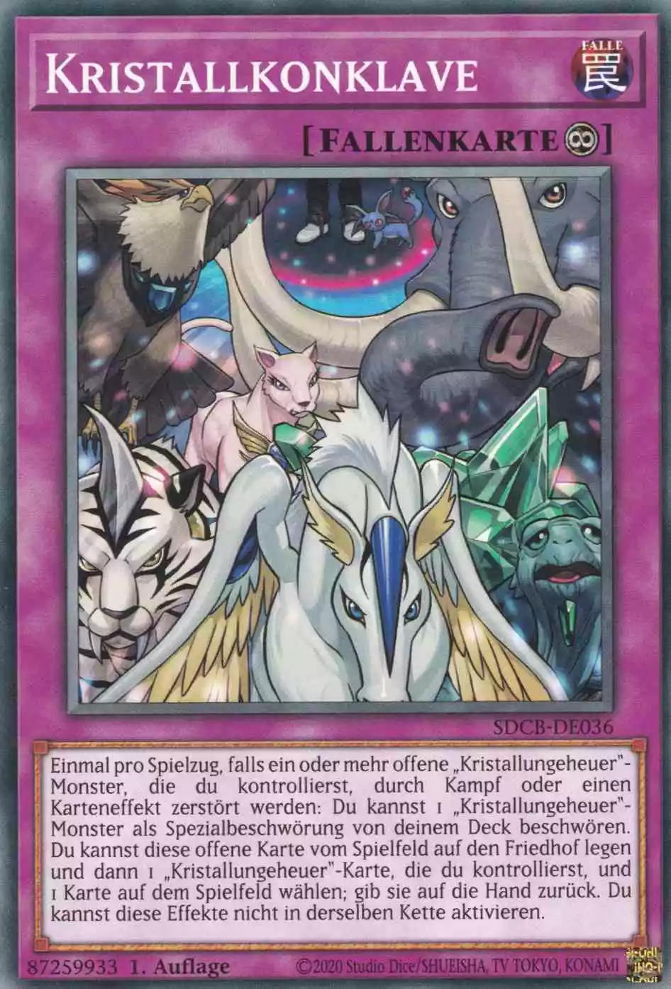 Kristallkonklave SDCB-DE036 ist in Common Yu-Gi-Oh Karte aus Structure Deck: Legend of the Crystal Beasts 1.Auflage