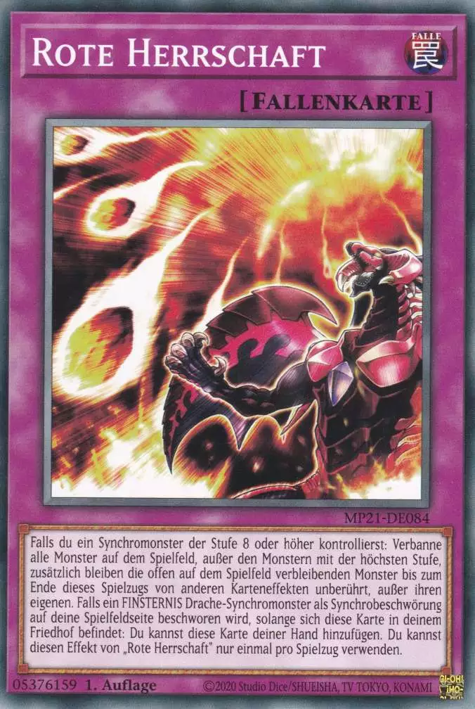 Rote Herrschaft MP21-DE084 ist in Common Yu-Gi-Oh Karte aus Tin of Ancient Battles 1.Auflage