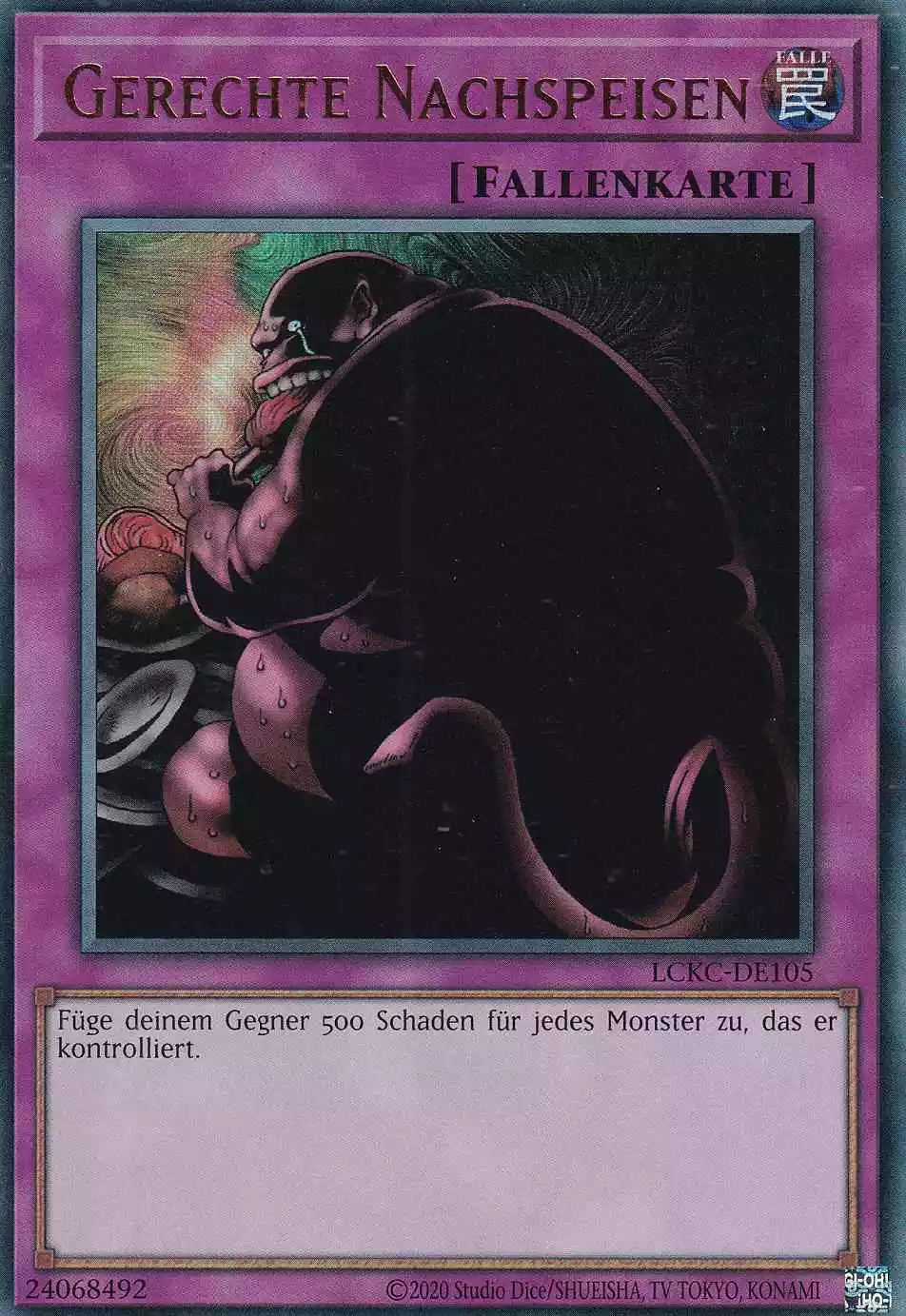 Gerechte Nachspeisen LCKC-DE105 ist in Ultra Rare Yu-Gi-Oh Karte aus Legendary Collection Kaiba unlimitiert