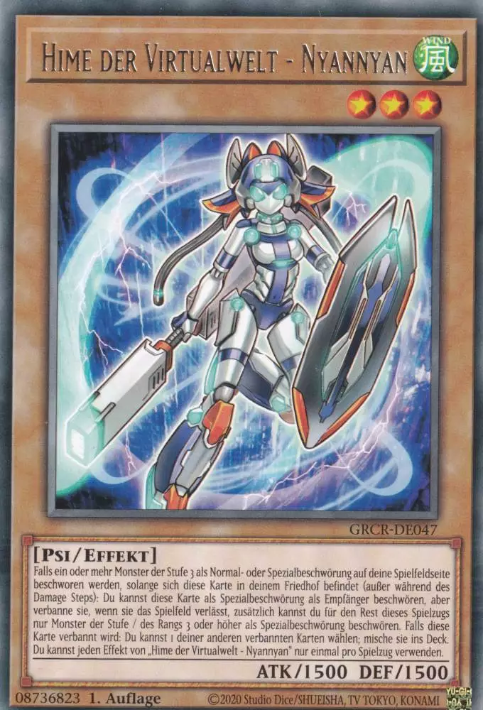 Hime der Virtualwelt - Nyannyan GRCR-DE047 ist in Rare Yu-Gi-Oh Karte aus The Grand Creators 1.Auflage