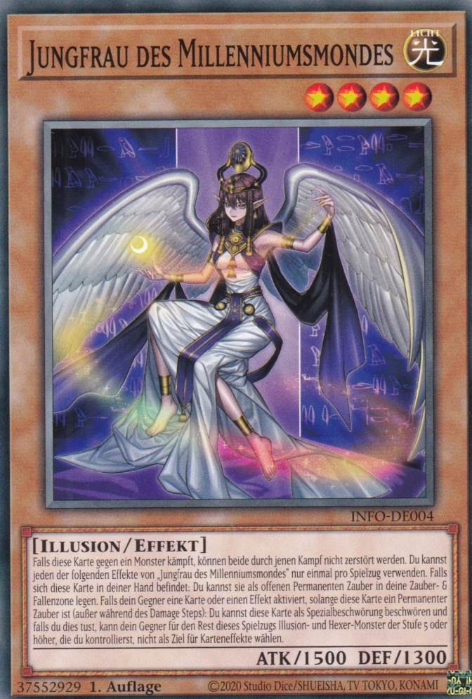 Jungfrau des Millenniumsmondes INFO-DE004 ist in Common Yu-Gi-Oh Karte aus The Infinite Forbidden 1.Auflage