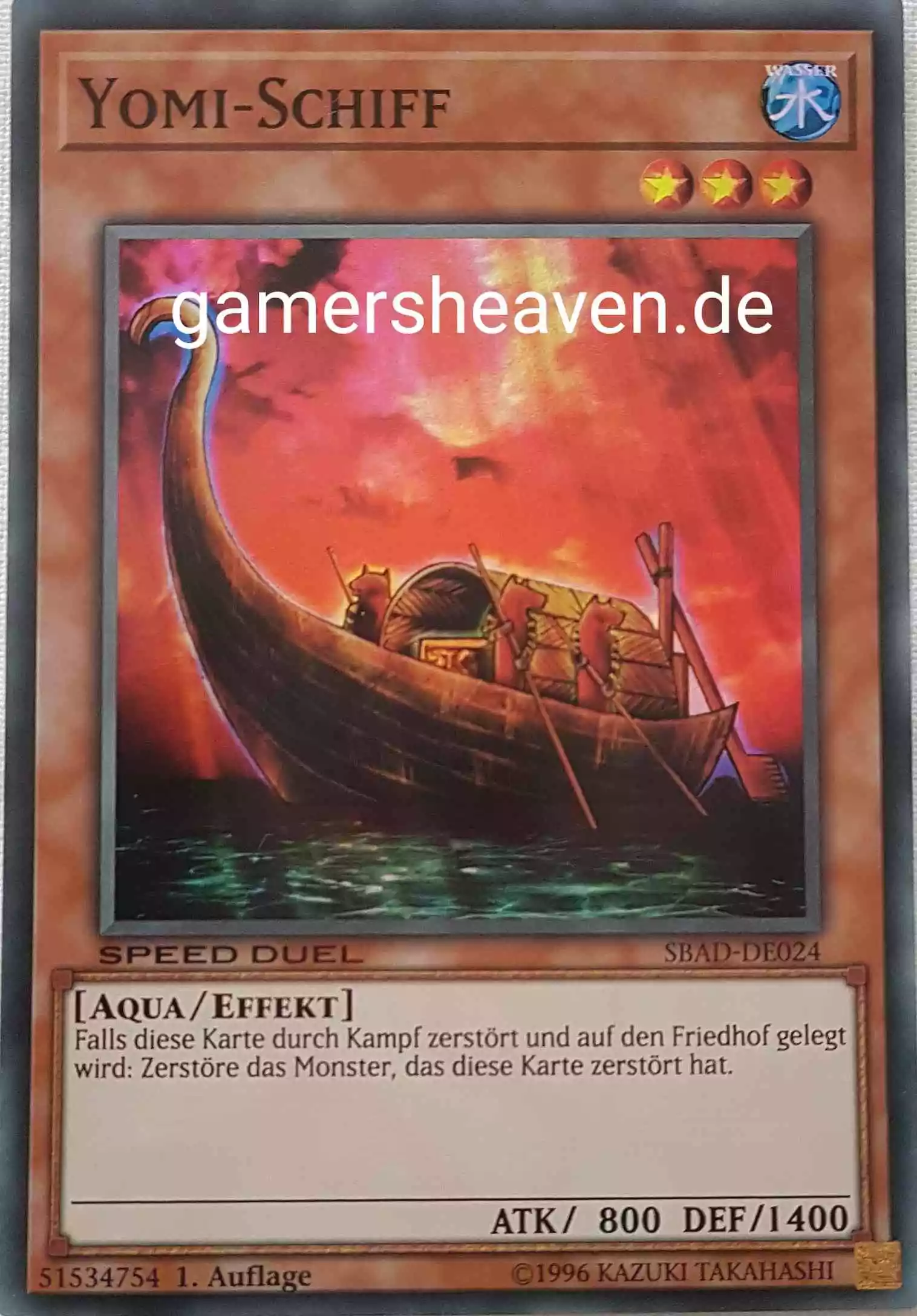 Yomi-Schiff SBAD-DE024 ist in Super Rare Yu-Gi-Oh Karte aus Speed Duel Attack from the Deep 1. Auflage