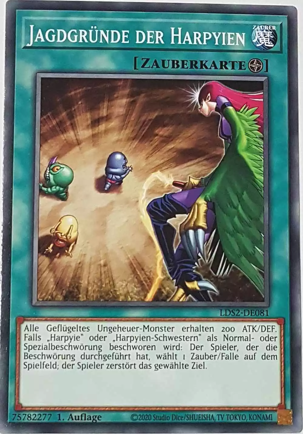 Jagdgründe der Harpyien LDS2-DE081 ist in Common Yu-Gi-Oh Karte aus Legendary Duelists: Season 2 1.Auflage