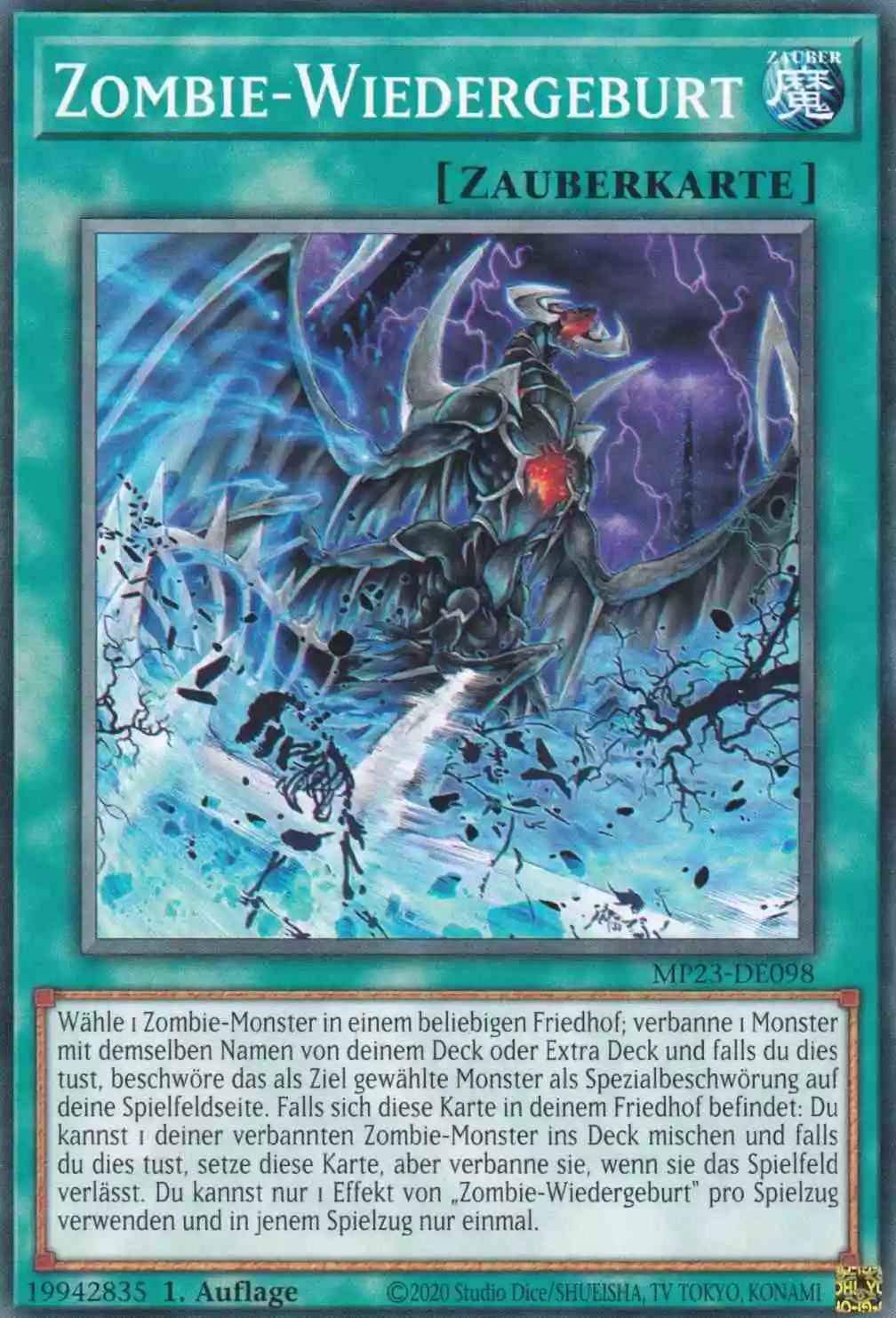 Zombie-Wiedergeburt MP23-DE098 ist in Common Yu-Gi-Oh Karte aus 25th Anniversary Tin Dueling Heroes 1.Auflage