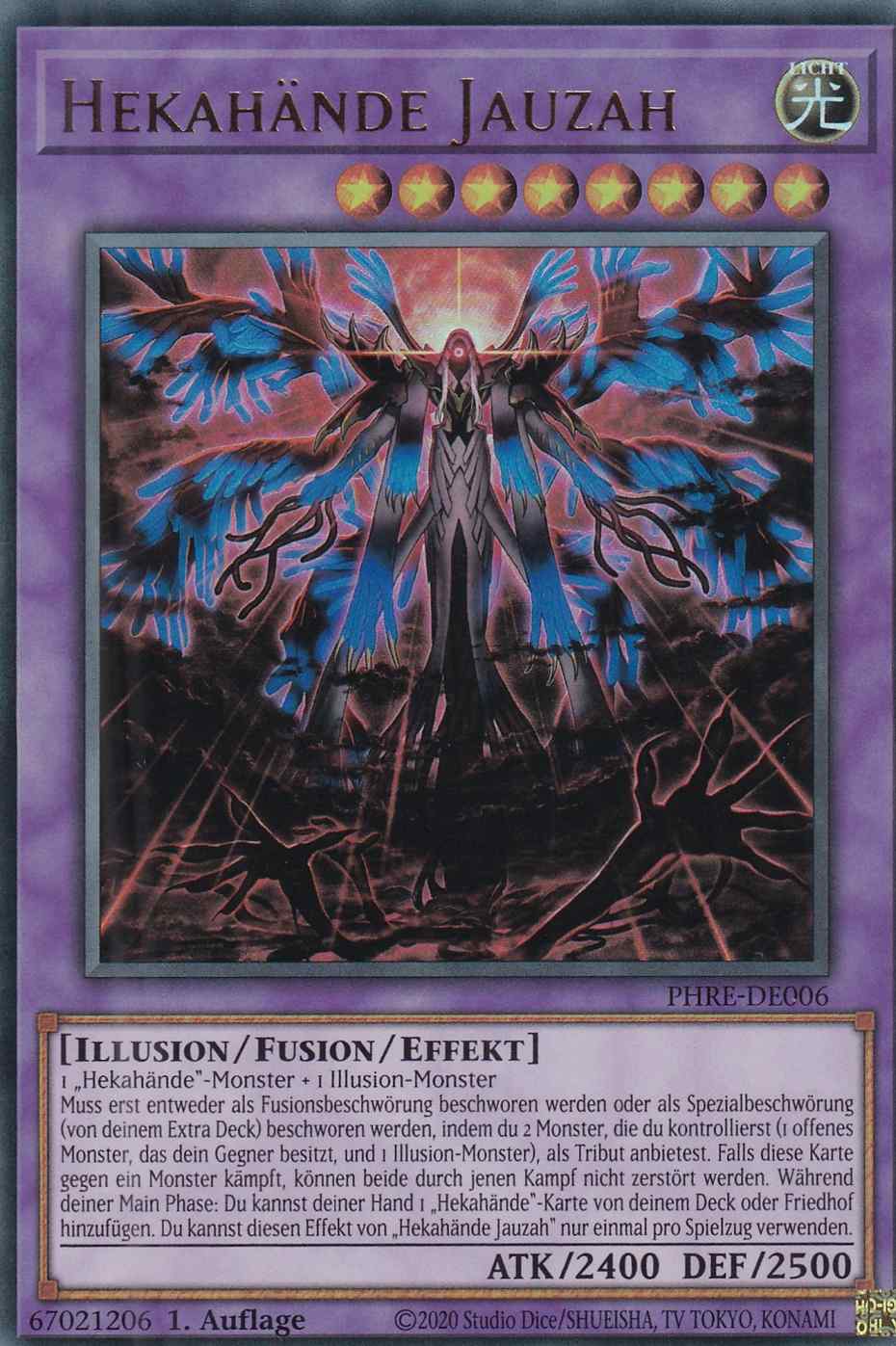 Hekahände Jauzah PHRE-DE006 ist in Ultra Rare Yu-Gi-Oh Karte aus Phantom Revenge 1.Auflage