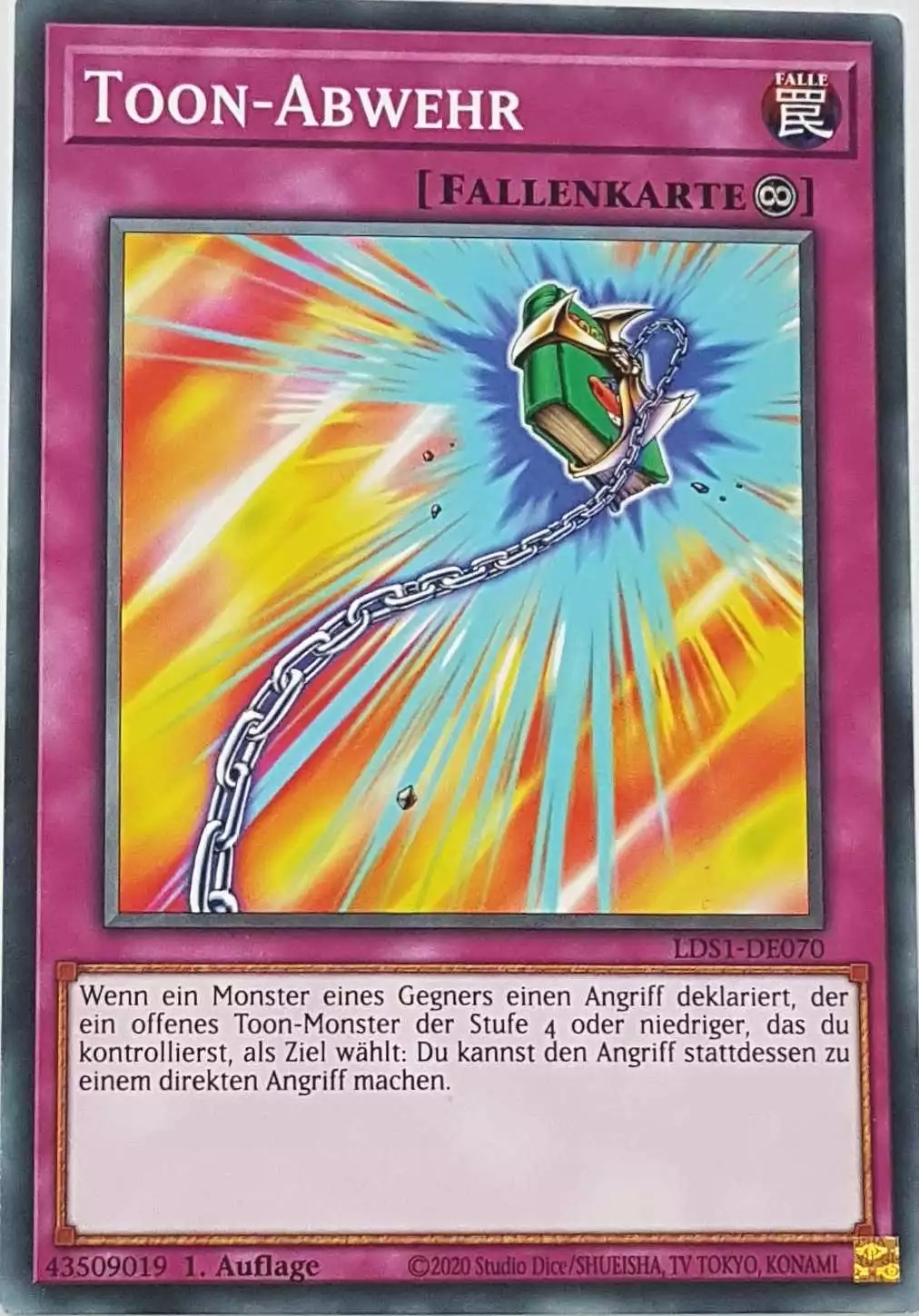 Toon-Abwehr LDS1-DE070 ist in Common Yu-Gi-Oh Karte aus Legendary Duelists: Season 1 1.Auflage