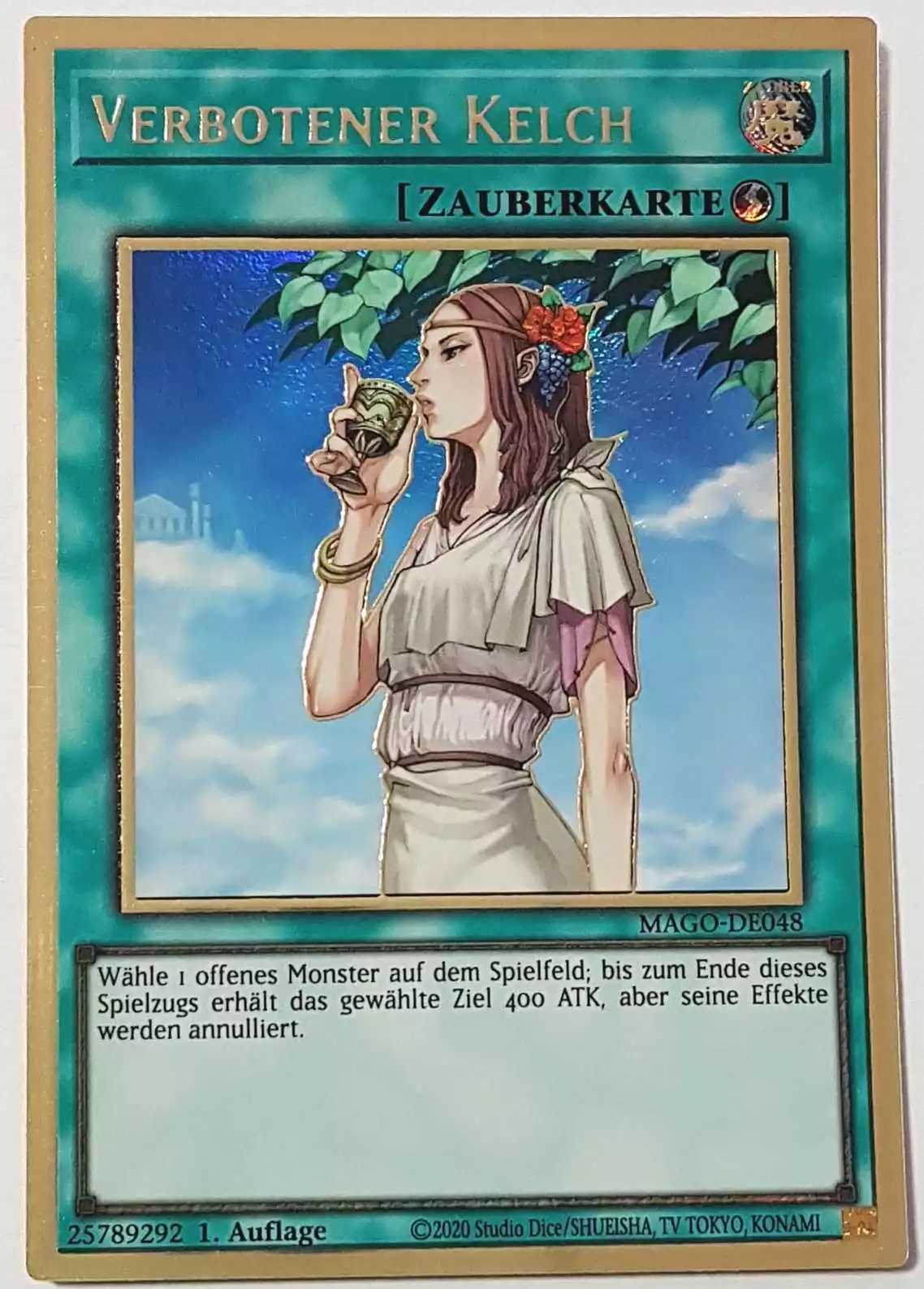 Verbotener Kelch MAGO-DE048 ist in Premium Gold Rare Yu-Gi-Oh Karte aus Maximum Gold 1. Auflage