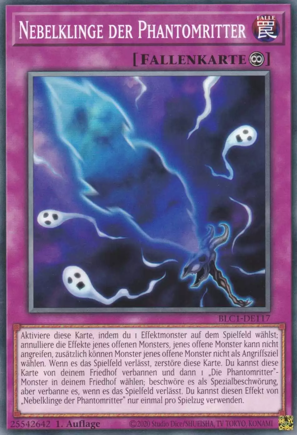 Nebelklinge der Phantomritter BLC1-DE117 ist in Common Yu-Gi-Oh Karte aus Battles of Legend Chapter 1 1.Auflage
