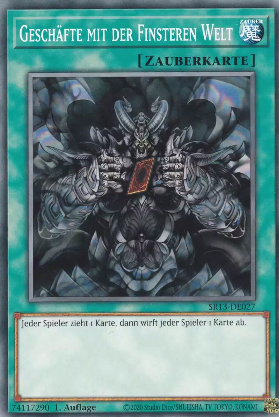 Geschäfte mit der Finsteren Welt SR13-DE027 ist in Common Yu-Gi-Oh Karte aus Dark World 1.Auflage