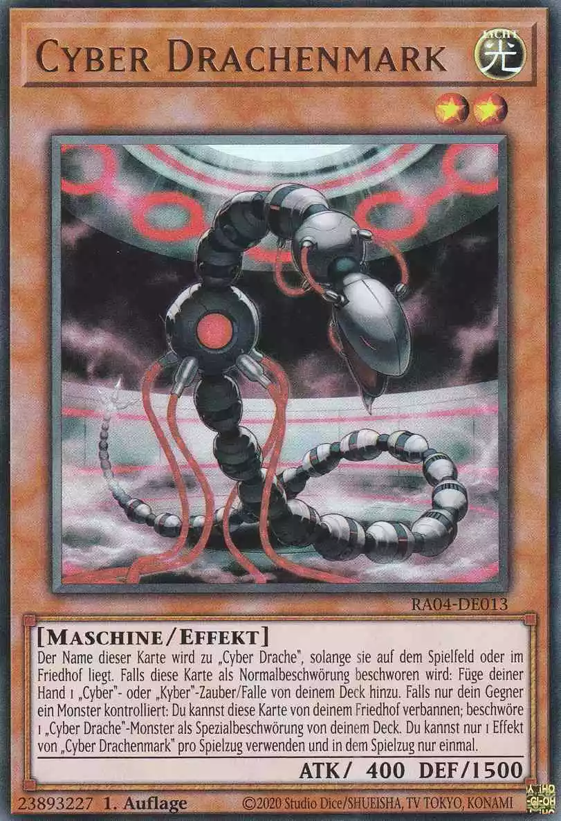 Cyber Drachenmark RA04-DE013 ist in Ultra Rare Yu-Gi-Oh Karte aus Quarter Century Stampede 1.Auflage