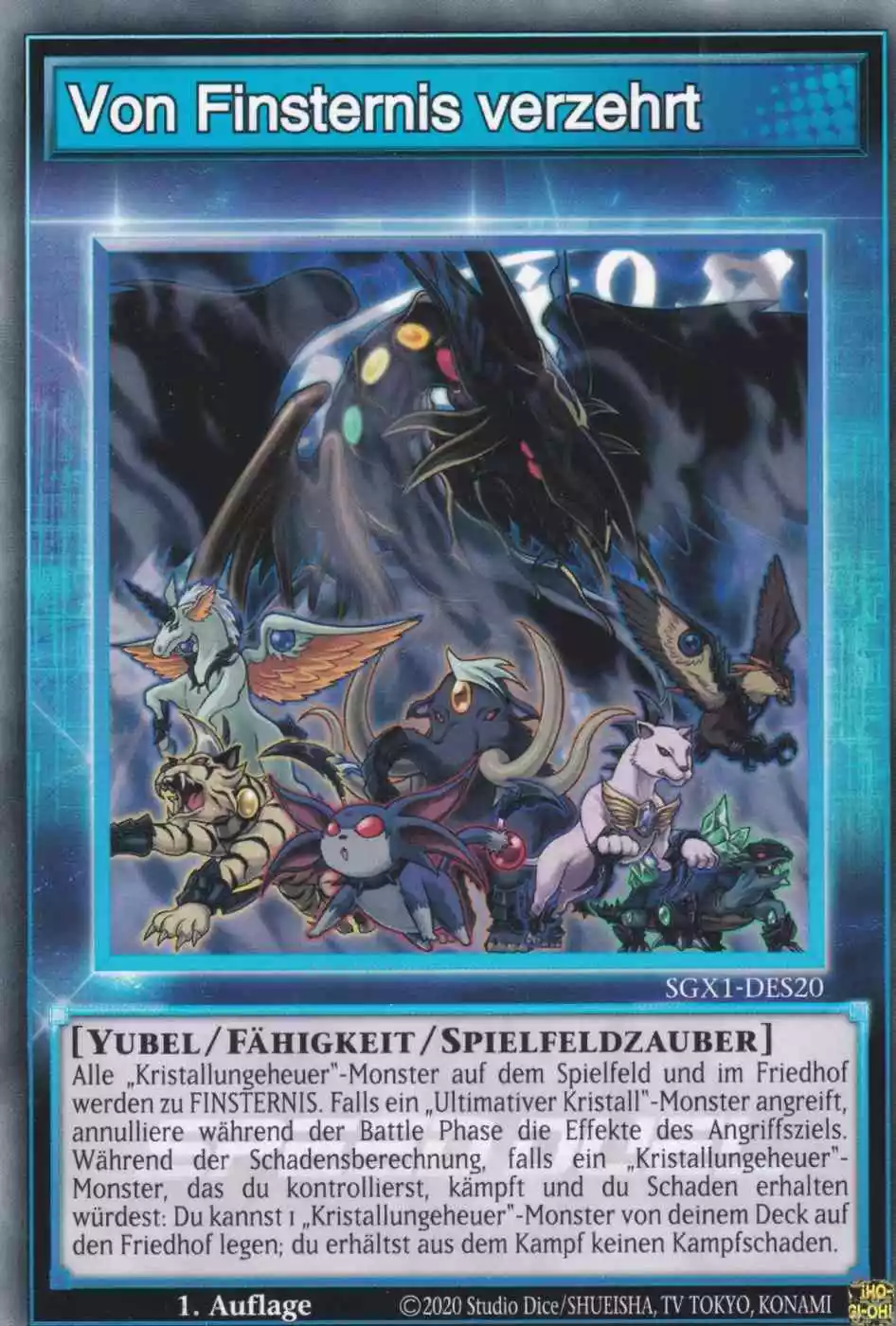 Von Finsternis verzehrt SGX1-DES20 ist in Common Yu-Gi-Oh Karte aus Speed Duel GX Duel Academy Box 1.Auflage