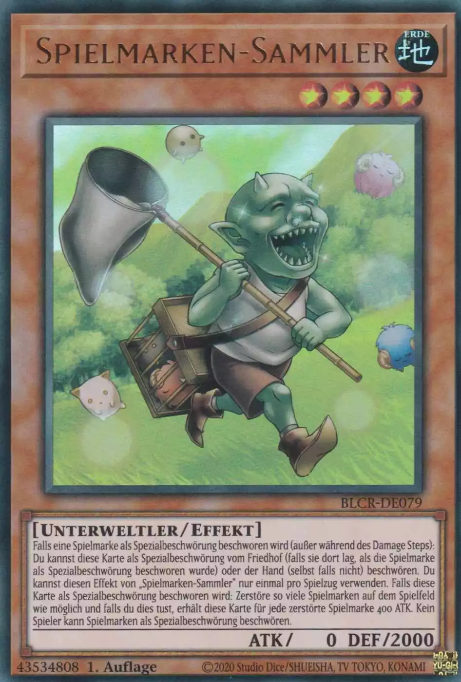 Spielmarken-Sammler BLCR-DE079 ist in Ultra Rare Yu-Gi-Oh Karte aus Battles of Legend Crystal Revenge 1.Auflage