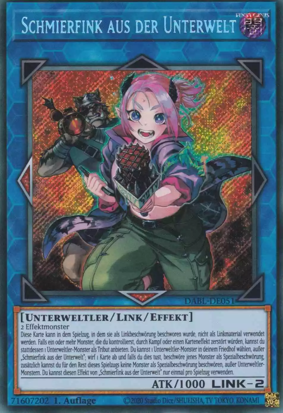 Schmierfink aus der Unterwelt DABL-DE051 ist in Secret Rare Yu-Gi-Oh Karte aus Darkwing Blast 1.Auflage