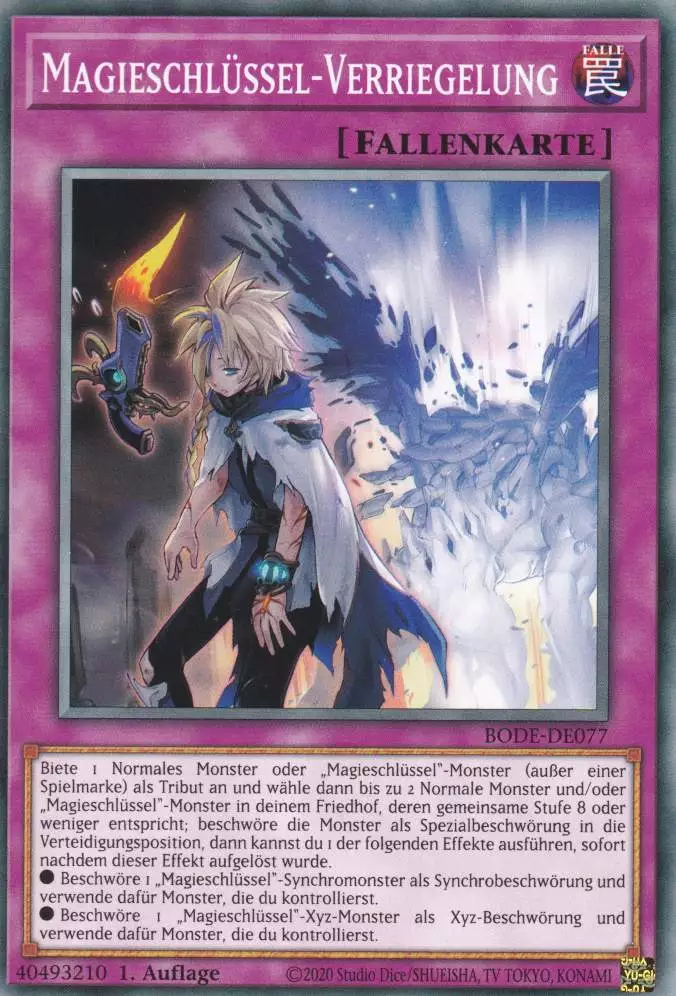 Magieschlüssel-Verriegelung BODE-DE077 ist in Common Yu-Gi-Oh Karte aus Burst of Destiny 1.Auflage