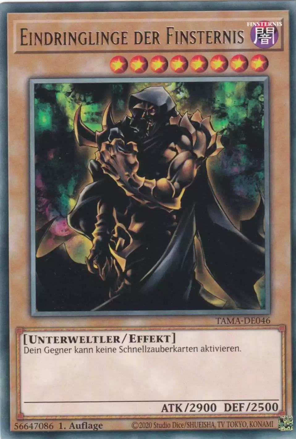 Eindringlinge der Finsternis TAMA-DE046 ist in Rare Yu-Gi-Oh Karte aus Tactical Masters 1.Auflage