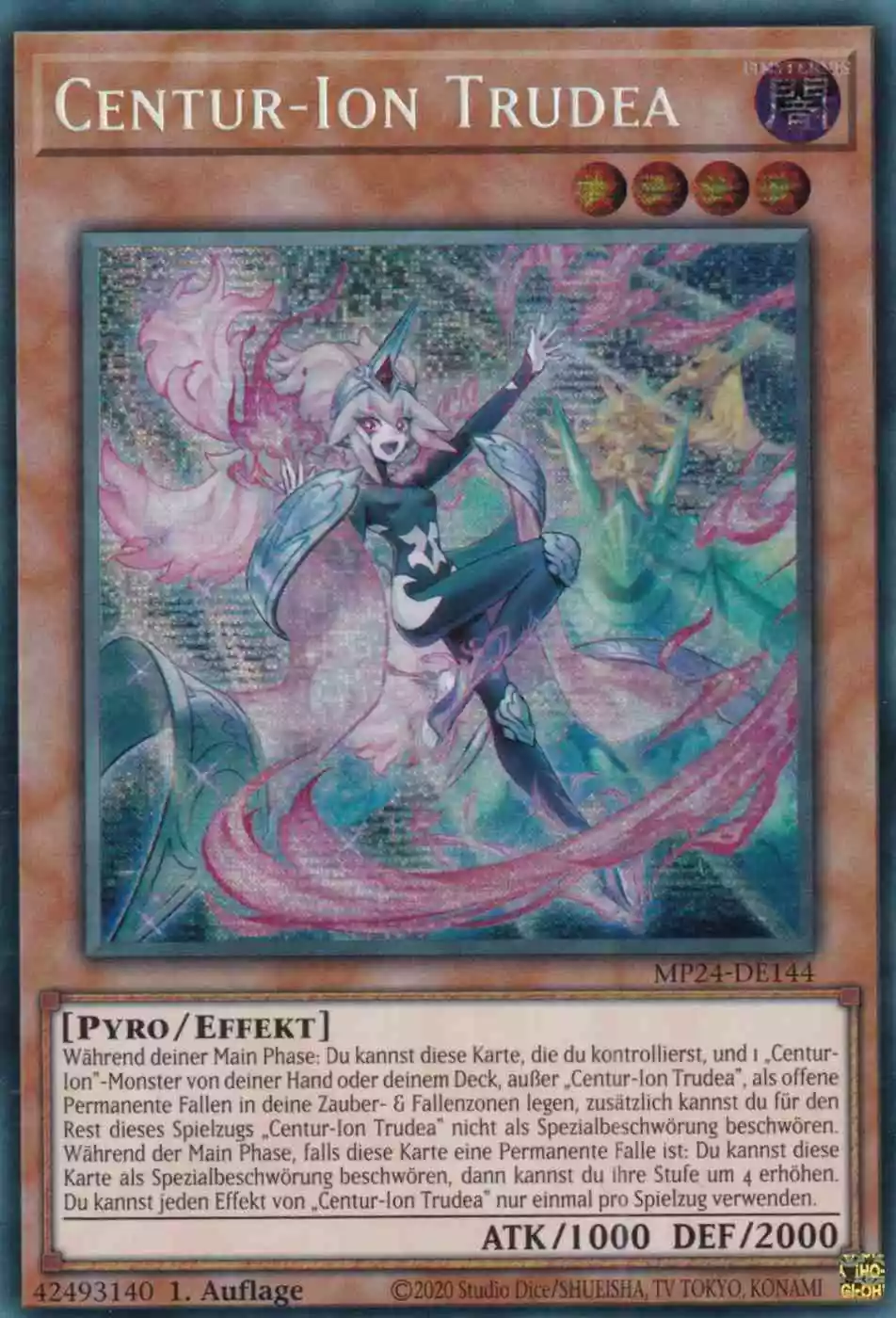 Centur-Ion Trudea MP24-DE144 ist in Prismatic Secret Rare Yu-Gi-Oh Karte aus 25th Anniversary Tin Dueling Mirrors 1.Auflage