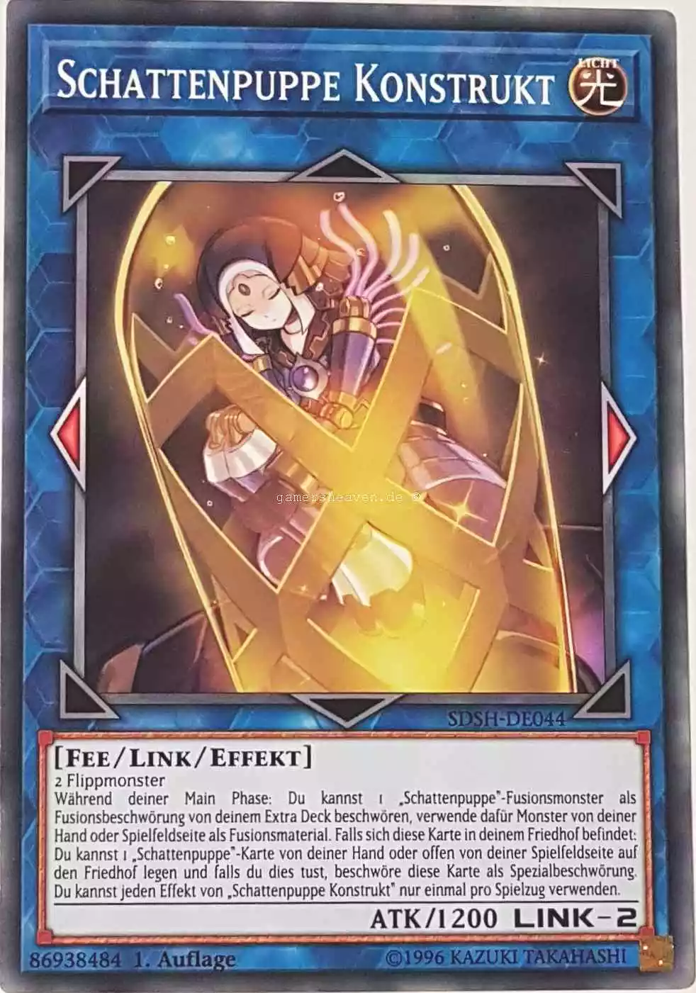 Schattenpuppe Konstrukt SDSH-DE044 ist in Common Yu-Gi-Oh Karte aus Shaddoll Showdown 1.Auflage