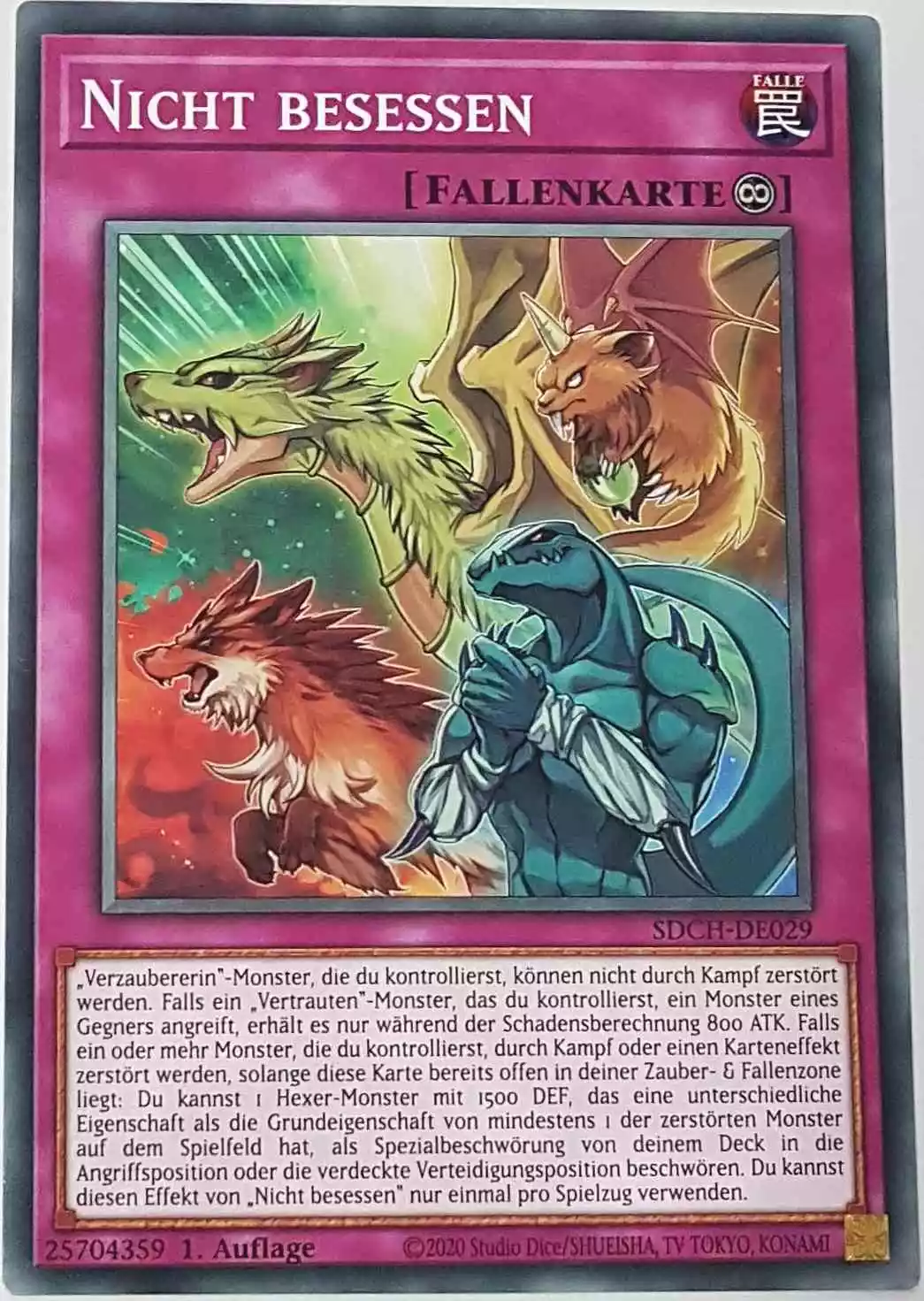 Nicht besessen SDCH-DE029 ist in Common Yu-Gi-Oh Karte aus Spirit Charmers 1. Auflage