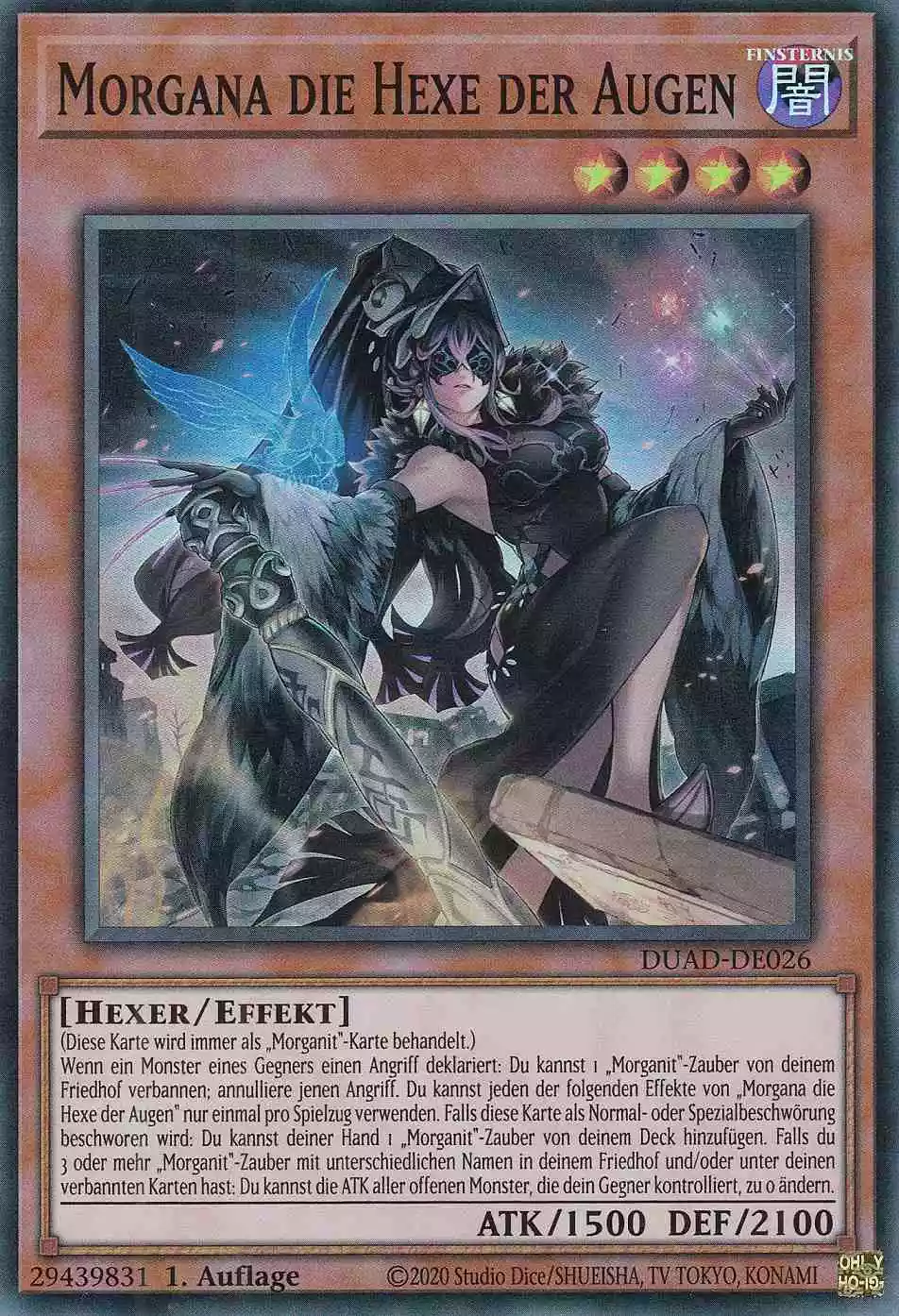 Morgana die Hexe der Augen DUAD-DE026 ist in Super Rare Yu-Gi-Oh Karte aus Duelist’s Advance 1.Auflage