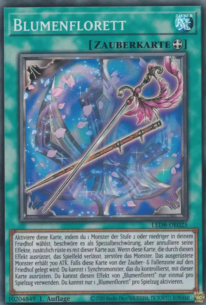 led8-de025-blumenflorett-super-rare-legendary-duelists-synchro-storm Blumenflorett LED8-DE025 ist in Super Rare Yu-Gi-Oh Karte aus Legendary Duelists Synchro Storm 1.Auflage