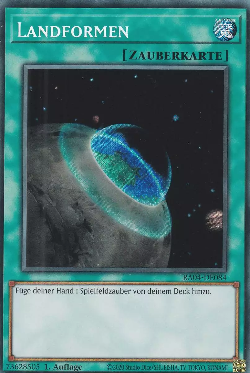 Landformen RA04-DE084 ist in Secret Rare Yu-Gi-Oh Karte aus Quarter Century Stampede 1.Auflage