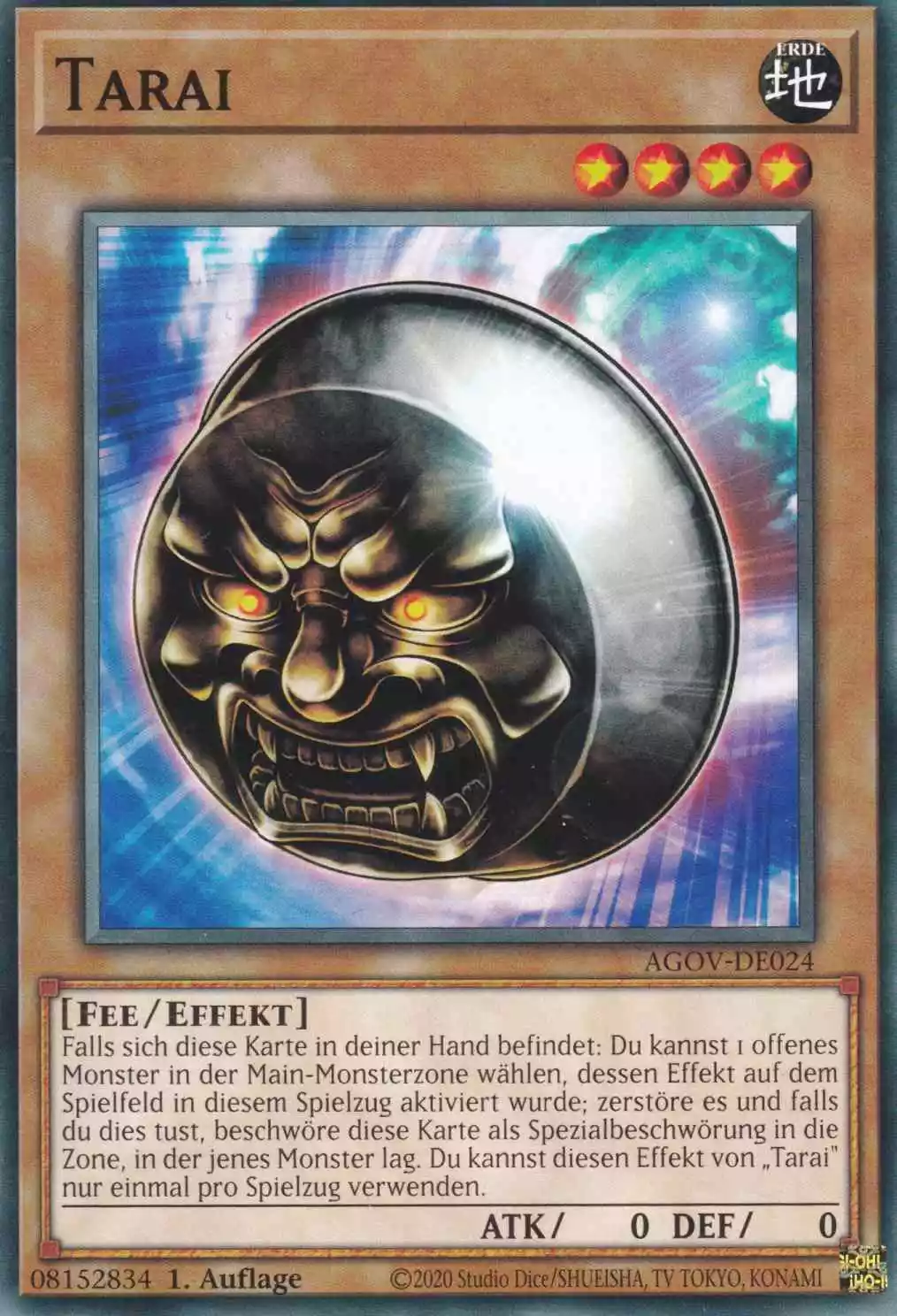 Tarai AGOV-DE024 ist in Common Yu-Gi-Oh Karte aus Age of Overlord 1.Auflage