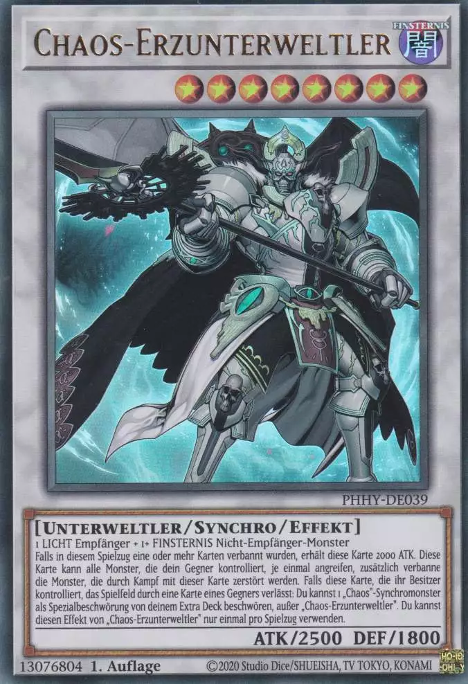 Chaos-Erzunterweltler PHHY-DE039 ist in Ultra Rare Yu-Gi-Oh Karte aus Photon Hypernova 1.Auflage