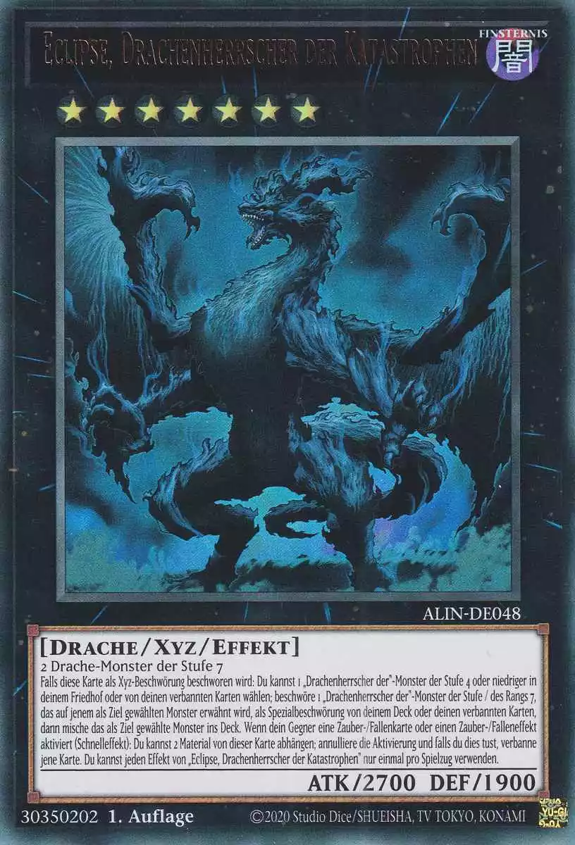 Eclipse, Drachenherrscher der Katastrophen ALIN-DE048 ist in Ultra Rare Yu-Gi-Oh Karte aus Alliance Insight 1.Auflage