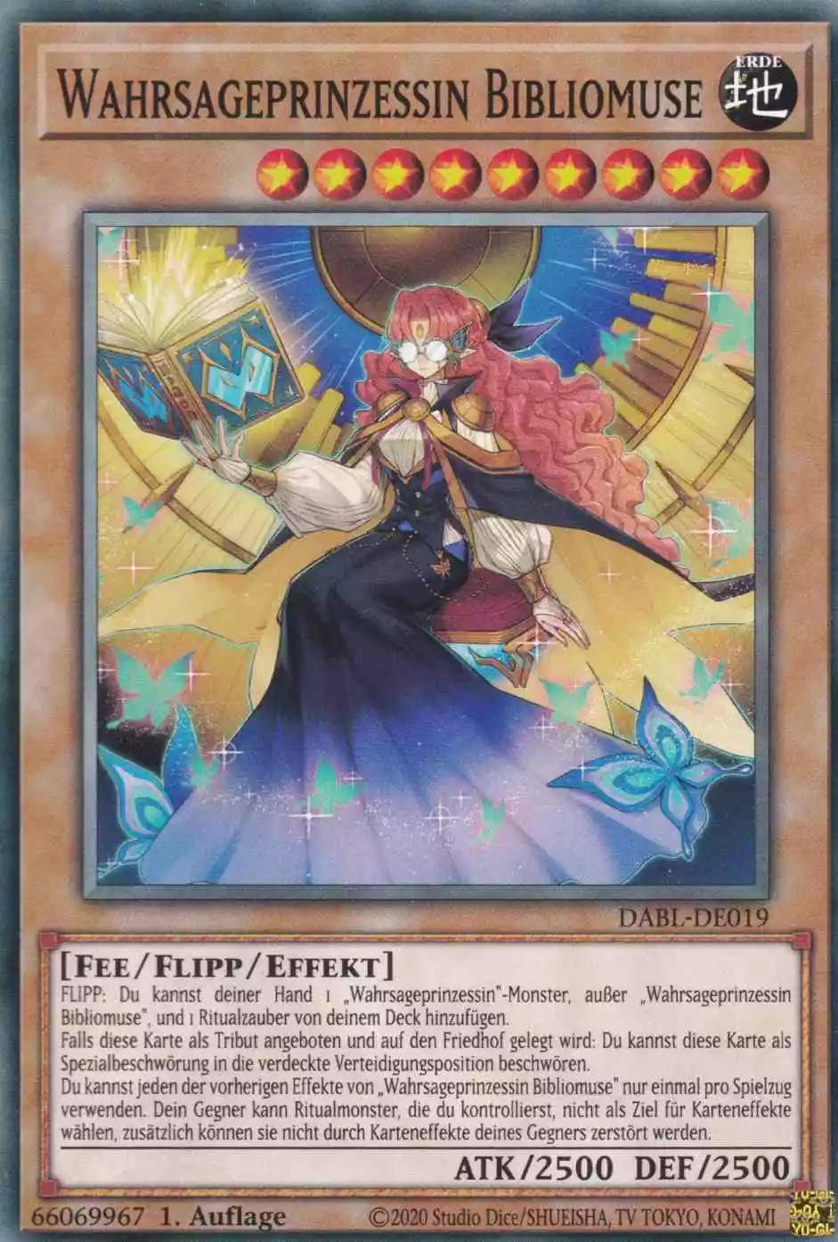 Wahrsageprinzessin Bibliomuse DABL-DE019 ist in Common Yu-Gi-Oh Karte aus Darkwing Blast 1.Auflage