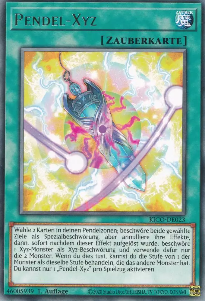 Pendel-Xyz KICO-DE023 ist in Rare Yu-Gi-Oh Karte aus King's Court 1.Auflage