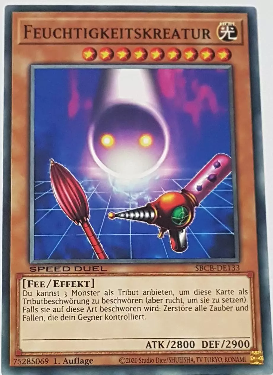 Feuchtigkeitskreatur SBCB-DE133 ist in Common Yu-Gi-Oh Karte aus Speed Duel Battle City Box 1. Auflage