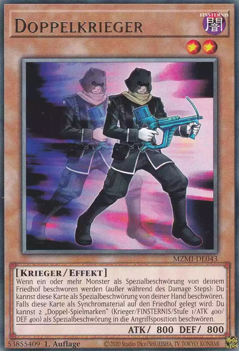 Doppelkrieger MZMI-DE043 ist in Rare Yu-Gi-Oh Karte aus Maze of Millennia 1.Auflage