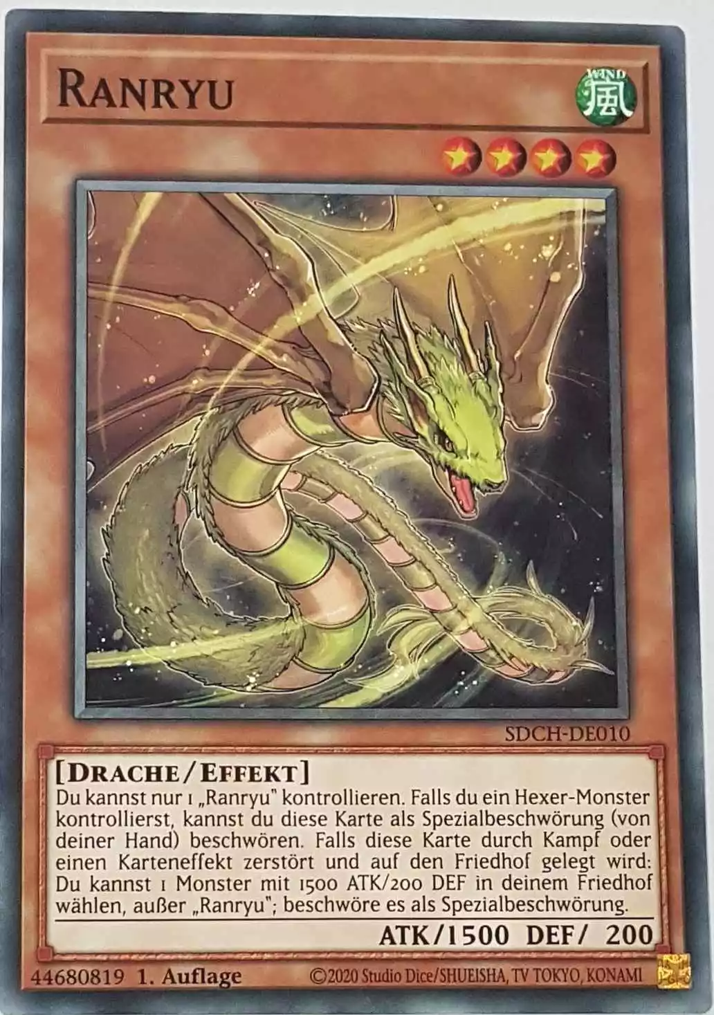 Ranryu SDCH-DE010 ist in Common Yu-Gi-Oh Karte aus Spirit Charmers 1. Auflage