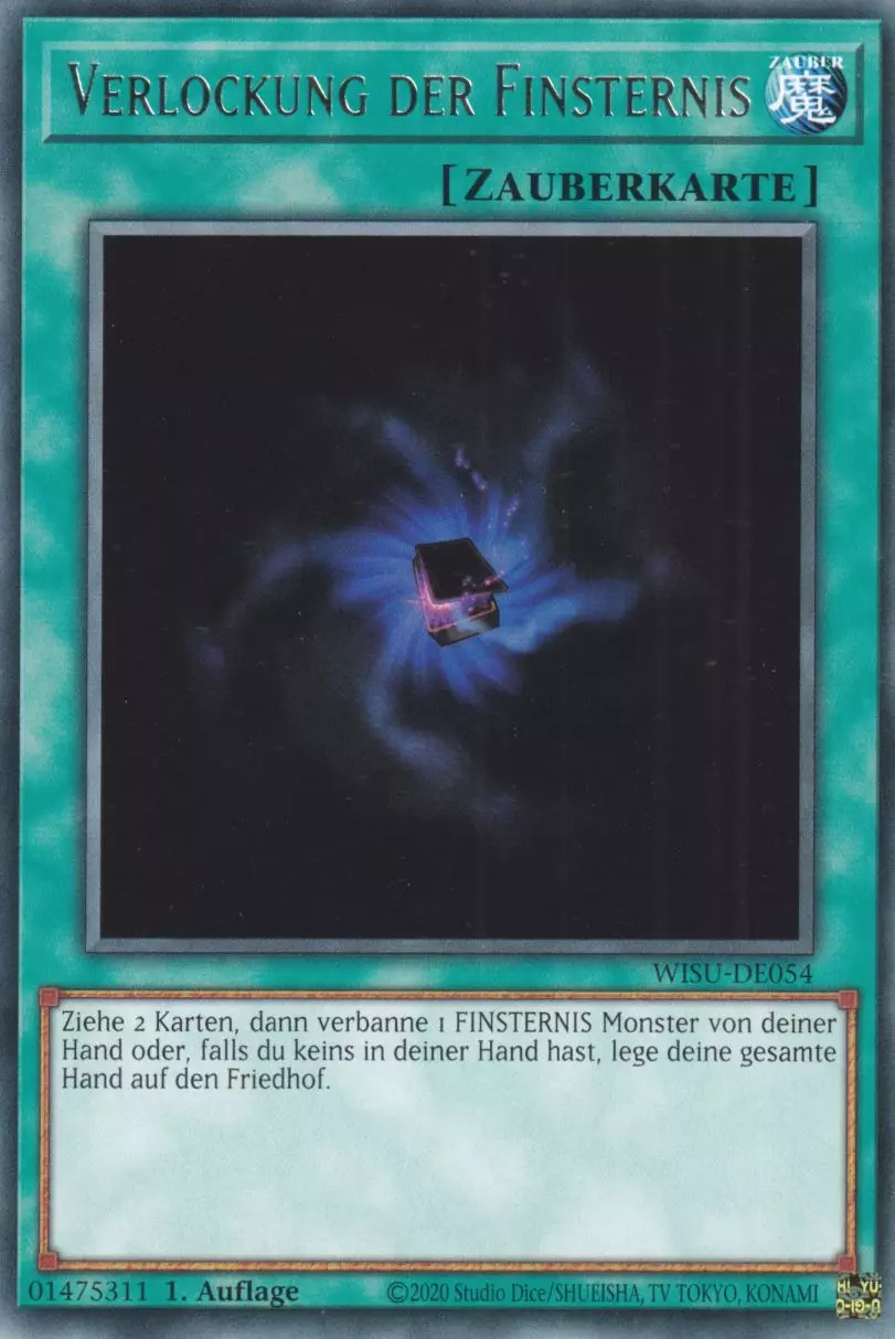 Verlockung der Finsternis WISU-DE054 ist in Rare Yu-Gi-Oh Karte aus Wild Survivors 1.Auflage