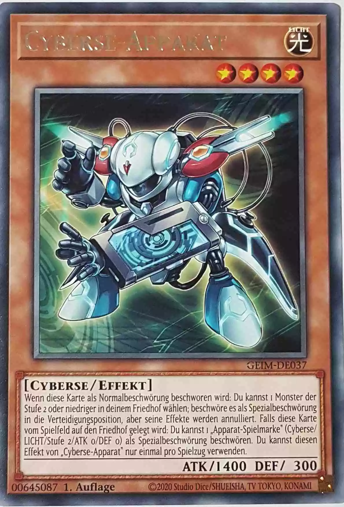 Cyberse-Apparat GEIM-DE037 ist in Rare Yu-Gi-Oh Karte aus Genesis Impact 1. Auflage