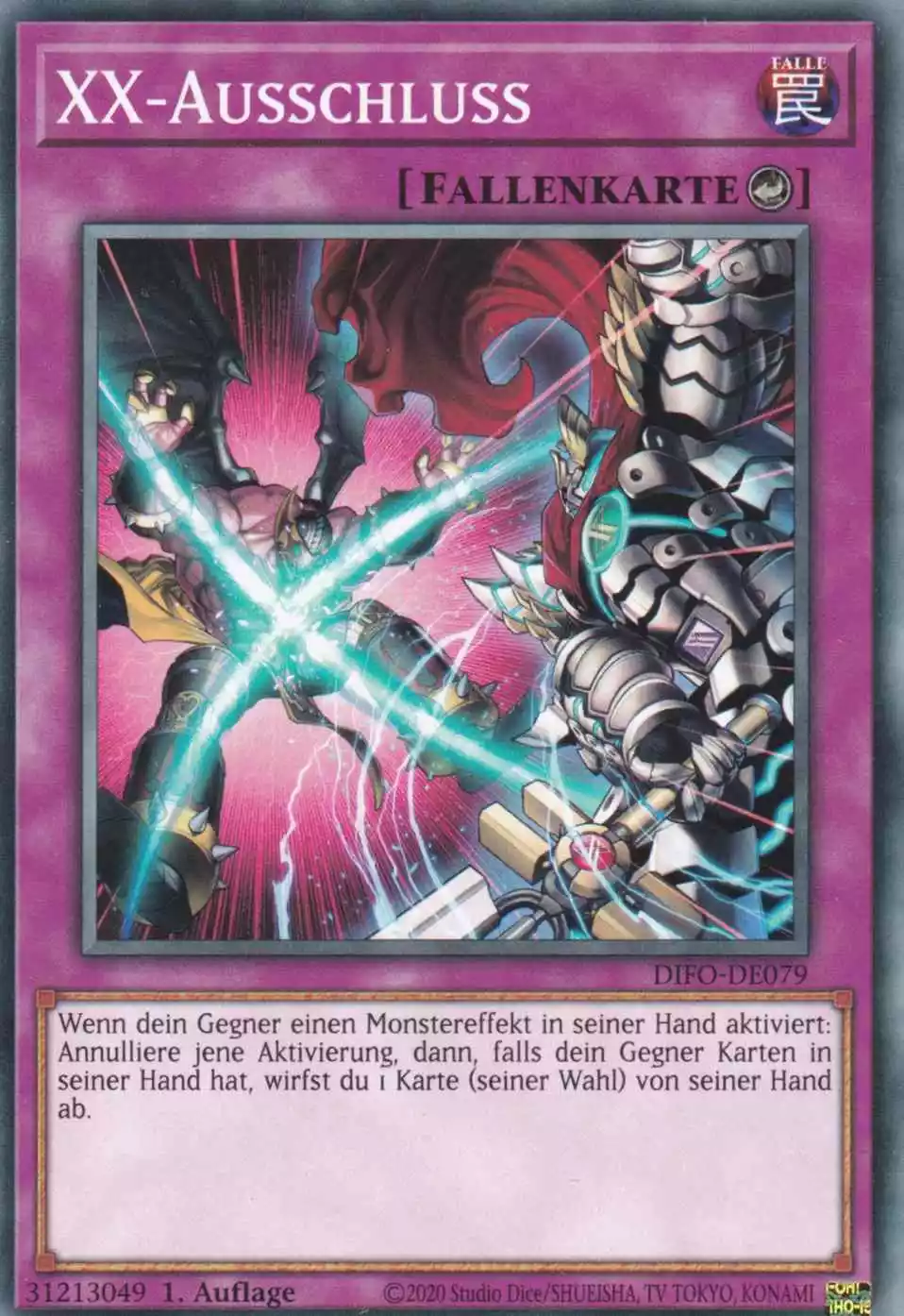 XX-Ausschluss DIFO-DE079 ist in Common Yu-Gi-Oh Karte aus Dimension Force 1.Auflage