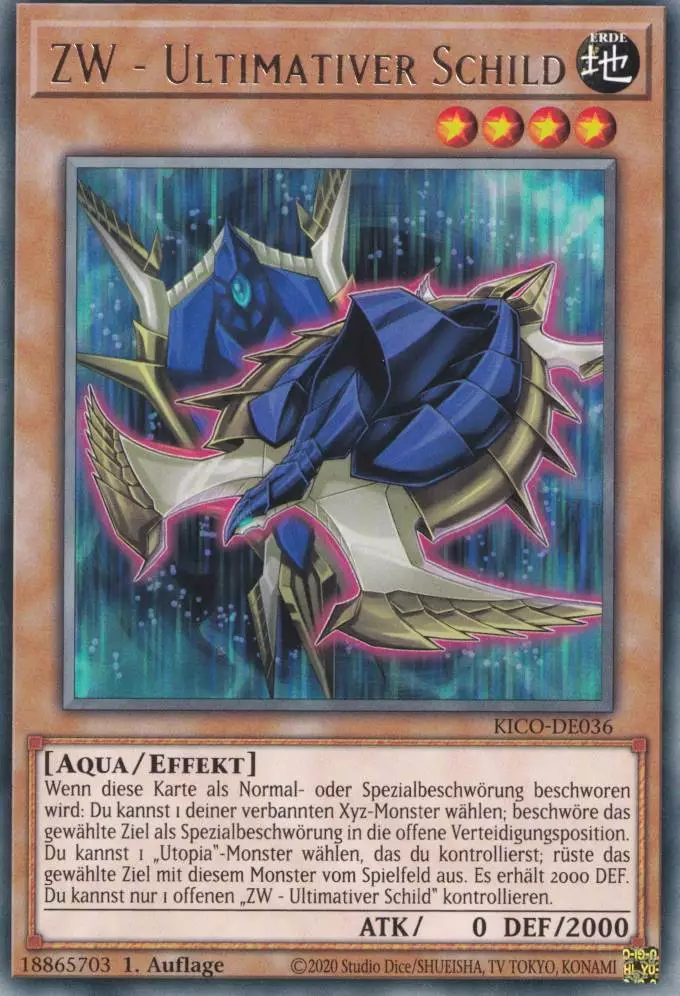 ZW - Ultimativer Schild KICO-DE036 ist in Rare Yu-Gi-Oh Karte aus King's Court 1.Auflage