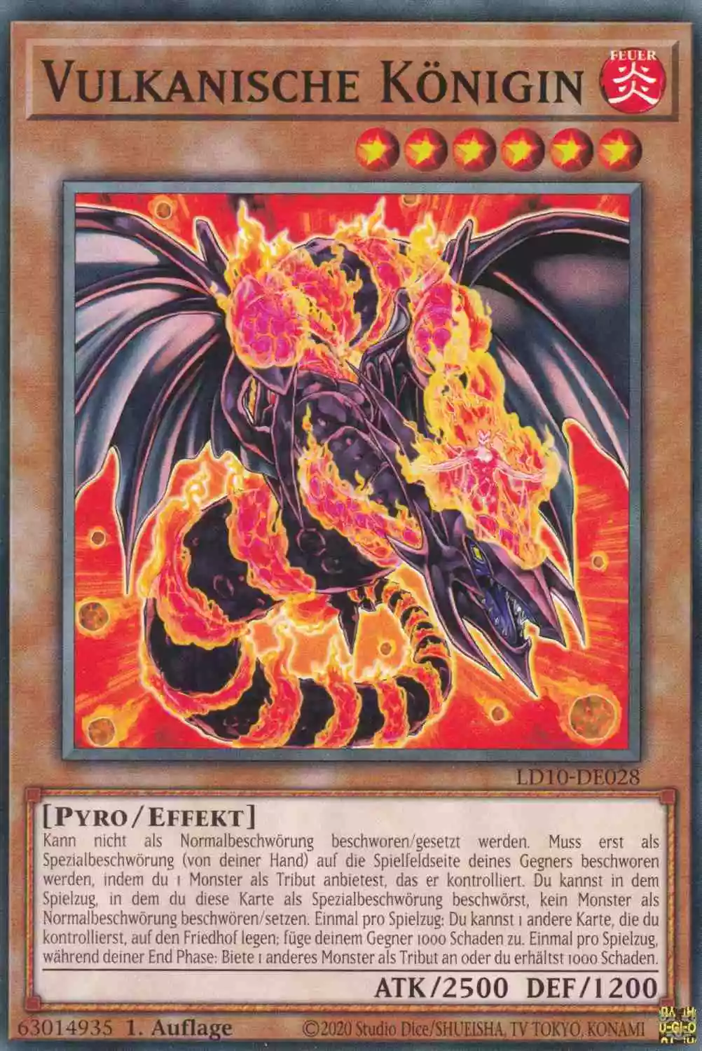 Vulkanische Königin LD10-DE028 ist in Common Yu-Gi-Oh Karte aus Legendary Duelists Soulburning Volcano 1.Auflage