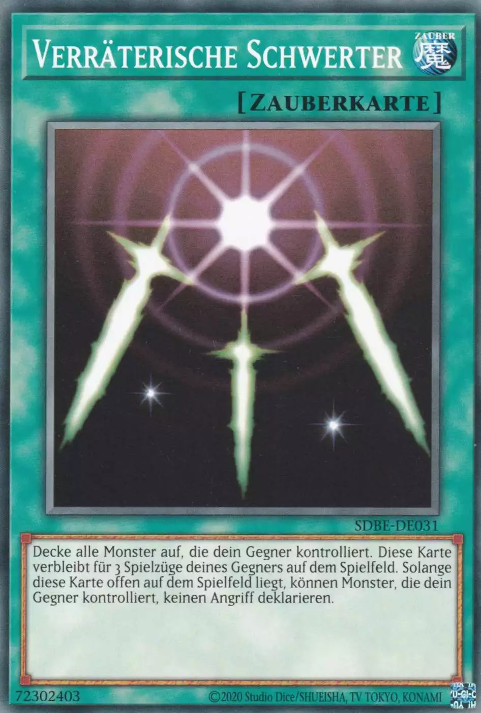 Verräterische Schwerter SDBE-DE031 ist in Common Yu-Gi-Oh Karte aus Saga of Blue-Eyes White Dragon unlimitiert