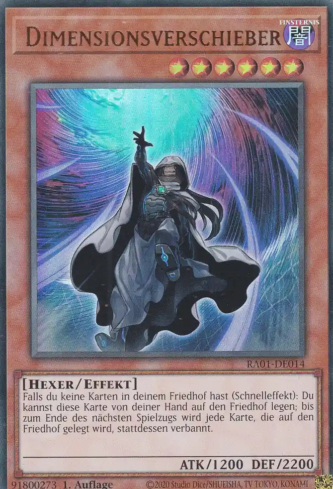 Dimensionsverschieber RA01-DE014 ist in Ultra Rare Yu-Gi-Oh Karte aus 25th Anniversary Rarity Collection 1.Auflage