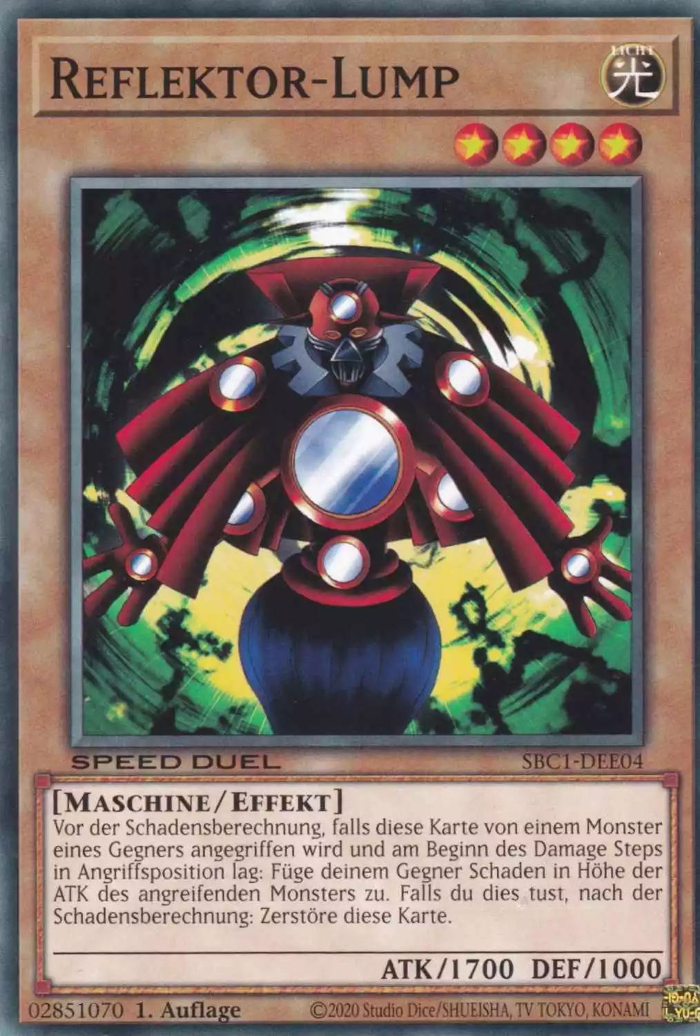 Reflektor-Lump SBC1-DEE04 ist in Common Yu-Gi-Oh Karte aus Streets of Battle City 1.Auflage