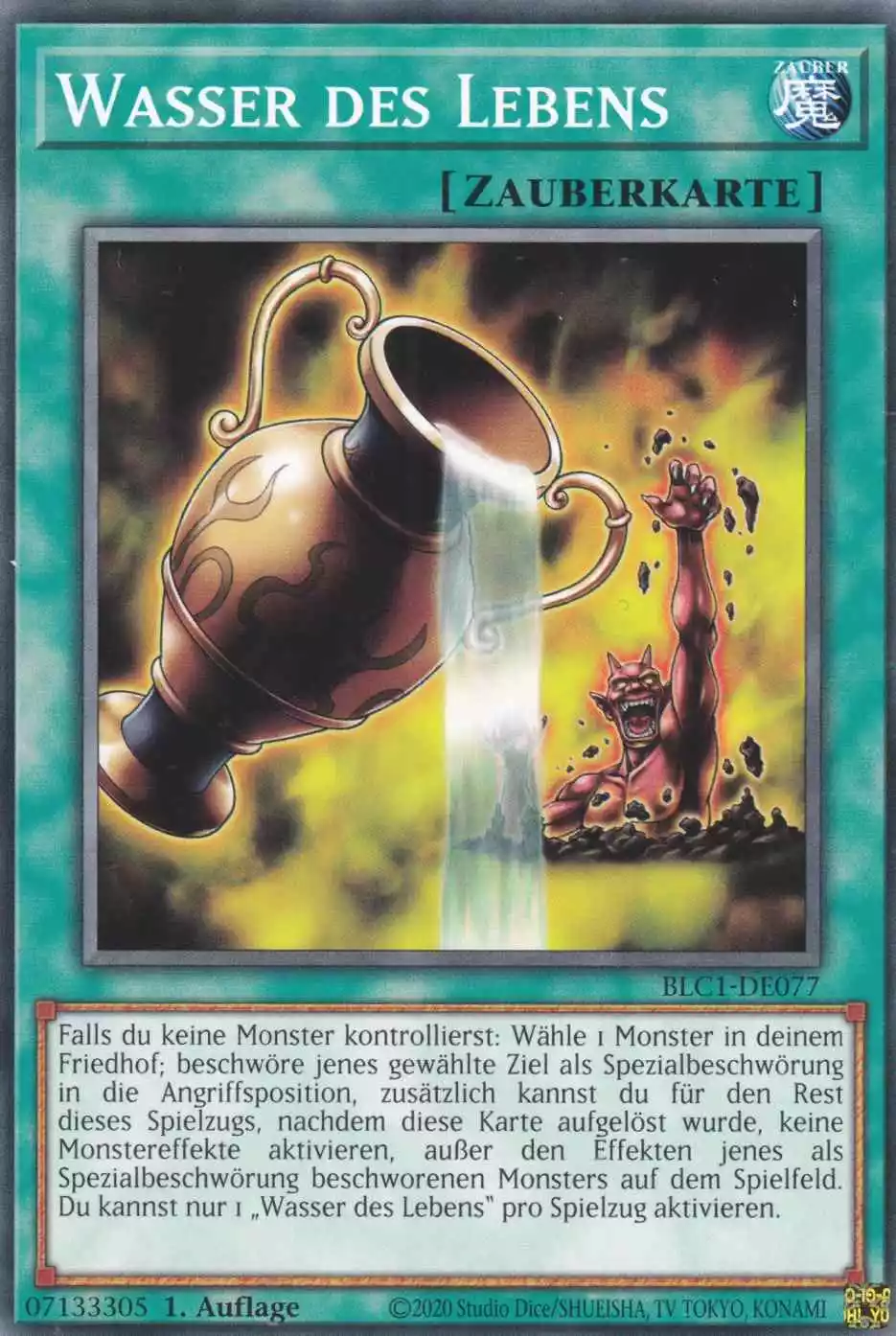 Wasser des Lebens BLC1-DE077 ist in Common Yu-Gi-Oh Karte aus Battles of Legend Chapter 1 1.Auflage