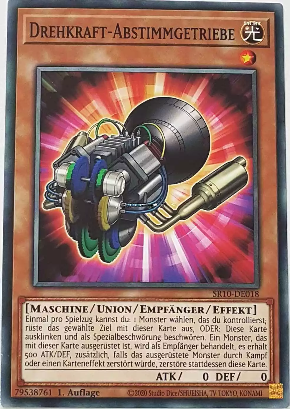 Drehkraft-Abstimmgetriebe SR10-DE018 ist in Common Yu-Gi-Oh Karte aus Structure Deck: Mechanized Madness 1.Auflage